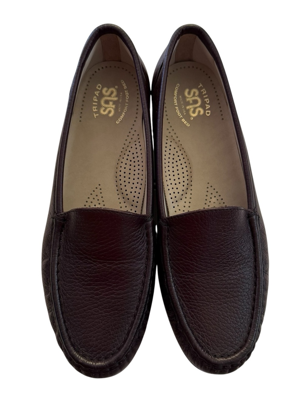 SAS  Women's Loafers Size 9 M Moccasin Antique Wine Slip On Comfort